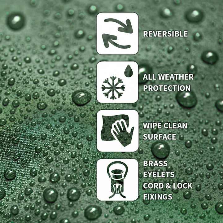 P Plus Steamer Chair Cover Reversible Green/Black