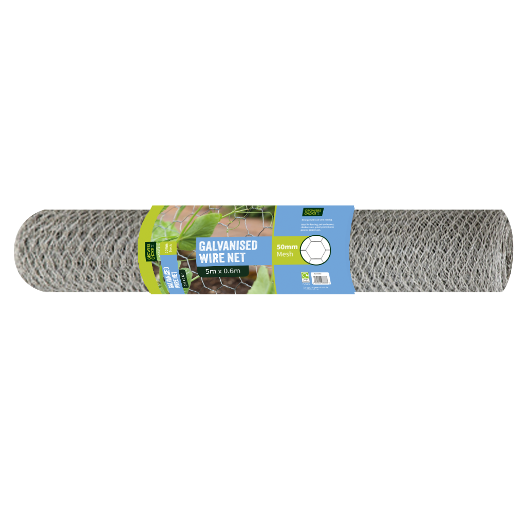 50mm Galvanised Wire Net 0.6m x 5m