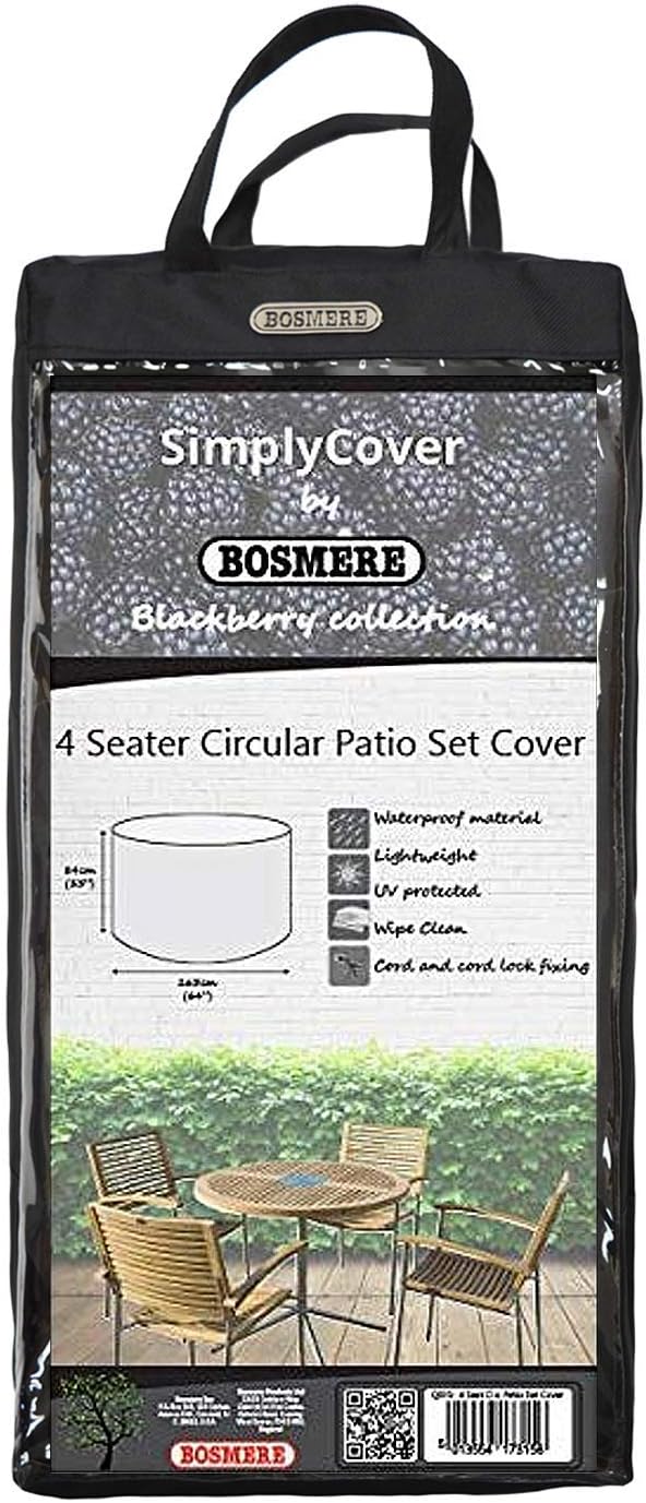 Simply Cover Black 4 Seat Patio Set Cover