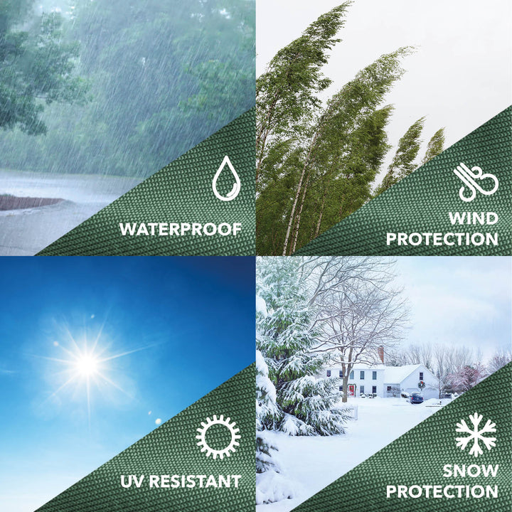 Protector 5000 Circular Patio Set Cover - 6/8 Seat H90cm - Dark Green