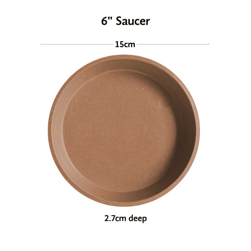 Bamboo Saucer 6" Terracotta