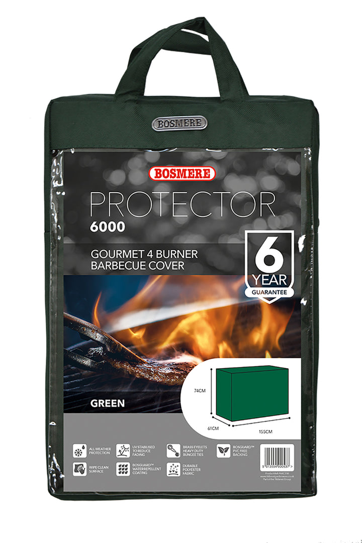 Protector 6000 - 4 Burner Gourmet BBQ Cover - Green