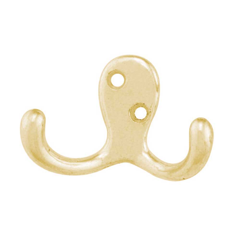 Double Robe Hook 2.5'' Brass
