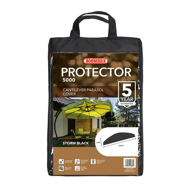 Protector 5000 Cantilever Parasol Cover - Storm Black