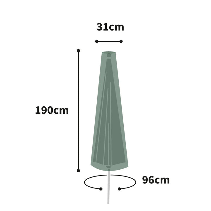 Protector 5000 Extra Large Parasol Cover + Zip - Dark Green