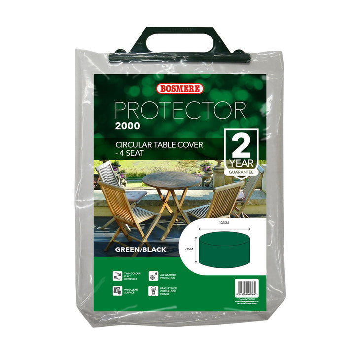 Bosmere Protector 2000 Circular Table Cover - Green / Black