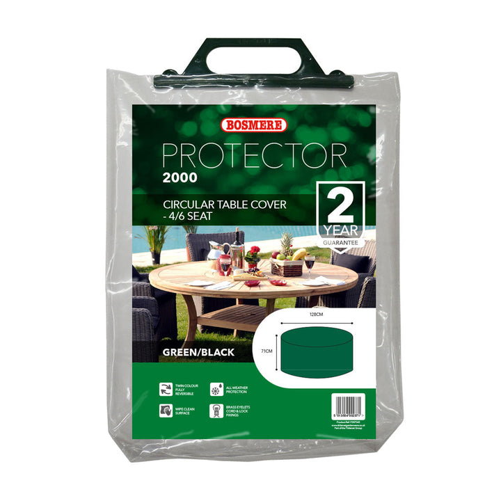 Protector 2000 - Circular Table Cover - 4/6 Seat - Green/Black