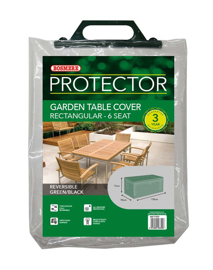 Protector 2000 - Rectangular Table Cover - 6 Seat - Green/Black
