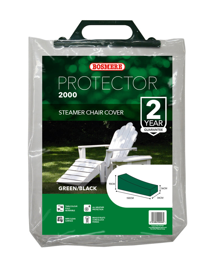 P Plus Steamer Chair Cover Reversible Green/Black