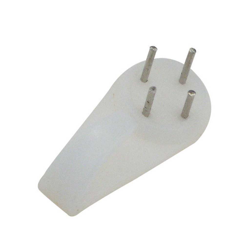 Plastic Hard Wall Picture Hooks 40mm White