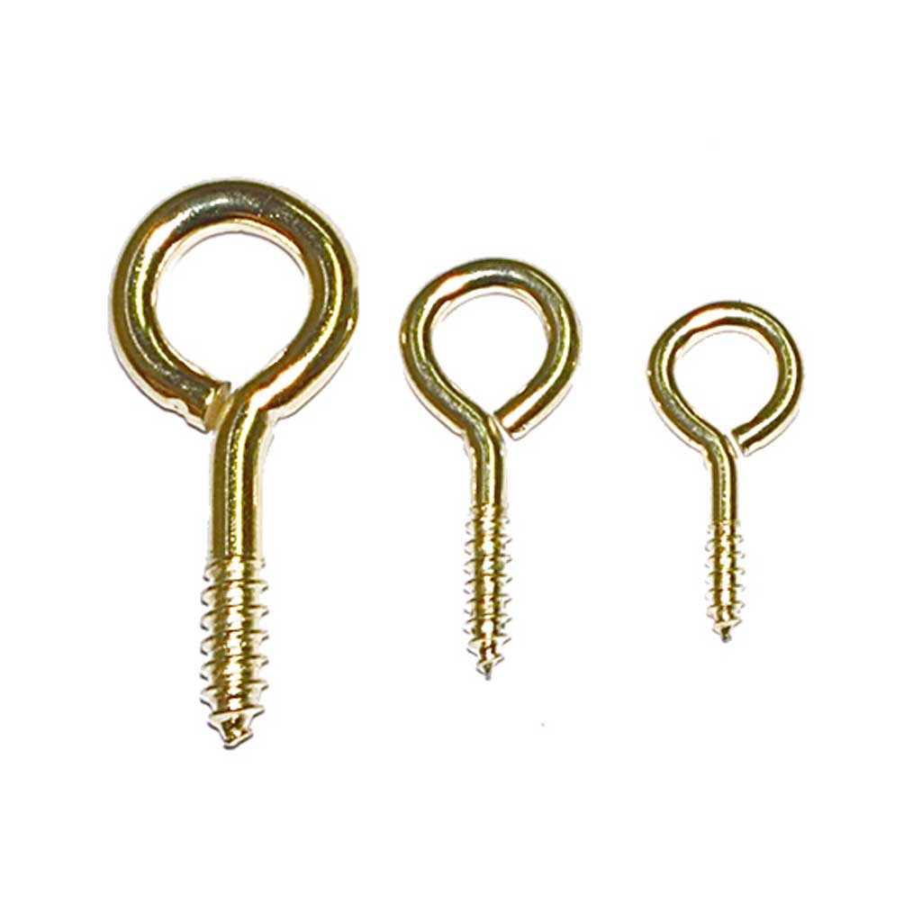 Brassed Screw Eyes 75mm
