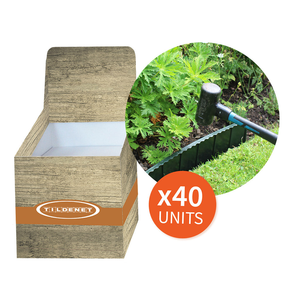 Promotion Bin with 40 x Flexi Edge Lawn Edging