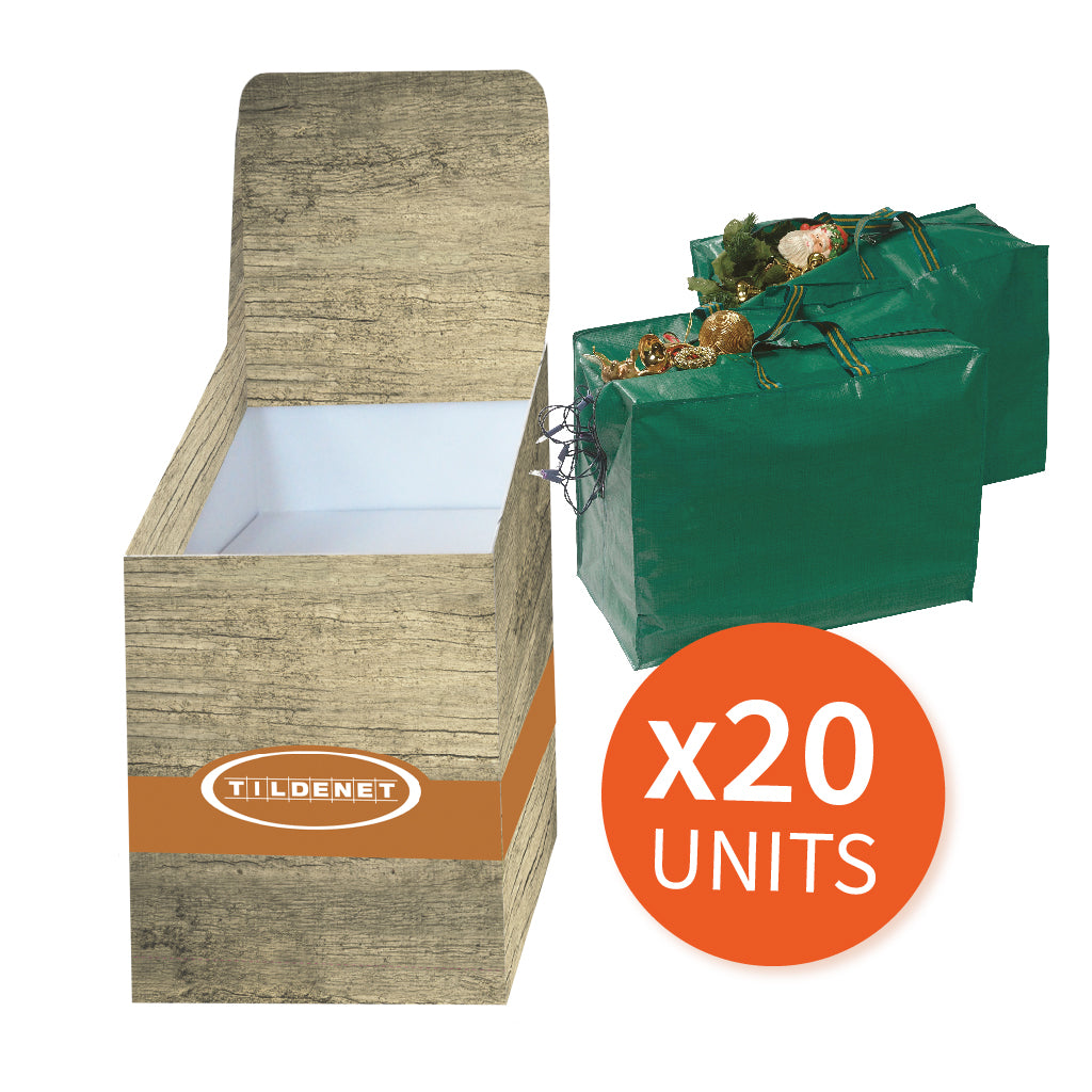 Promotion Bin with 20 x Christmas Decorations Bag