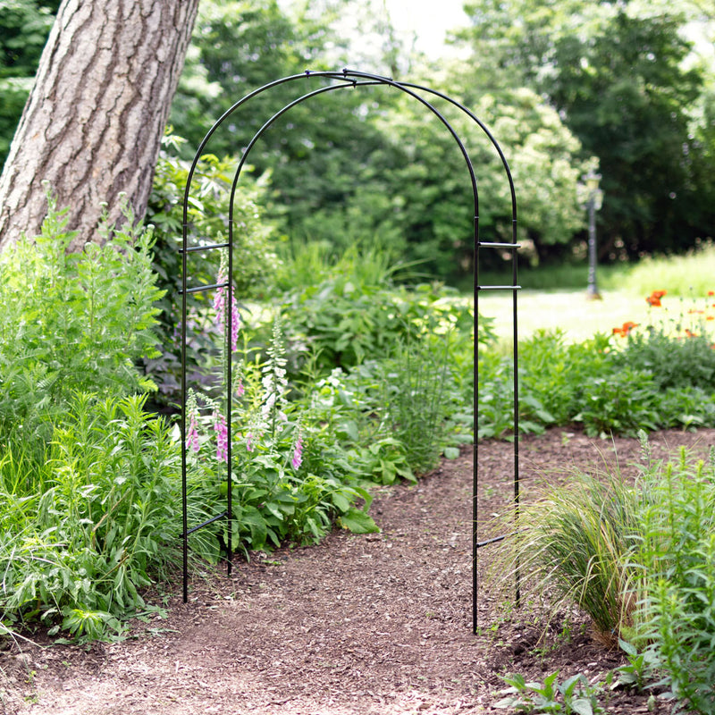 Black Metal Round Garden Arch