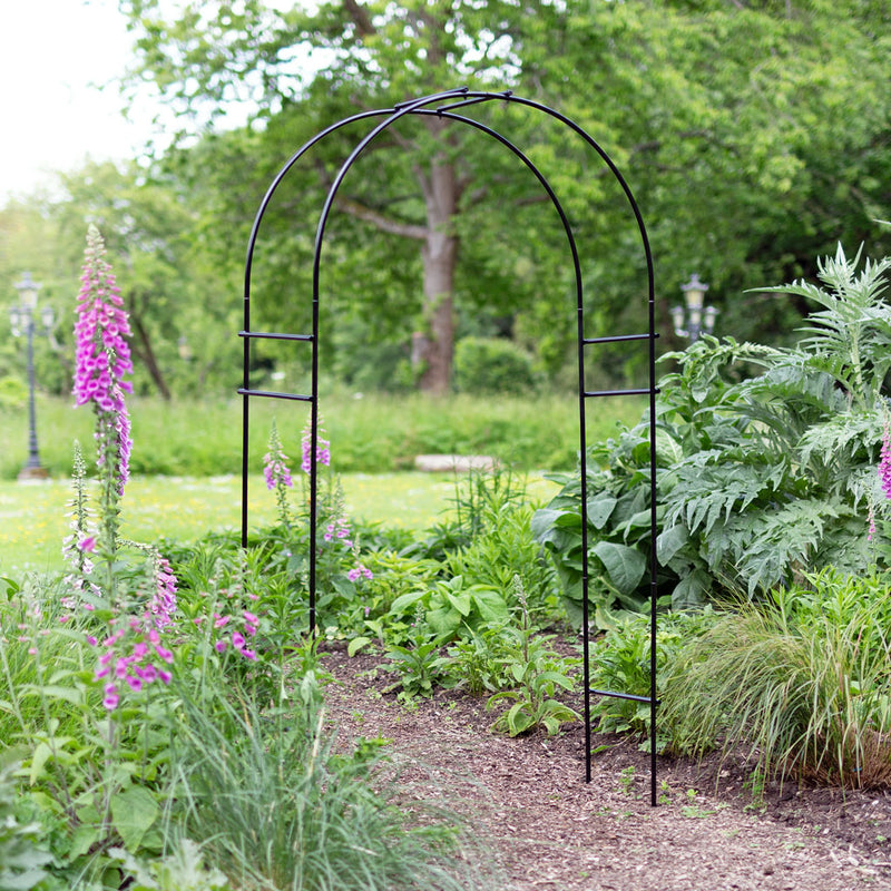 Black Metal Round Garden Arch