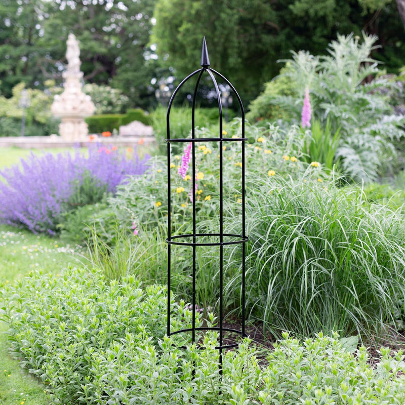 Classic Black Metal Garden Obelisk