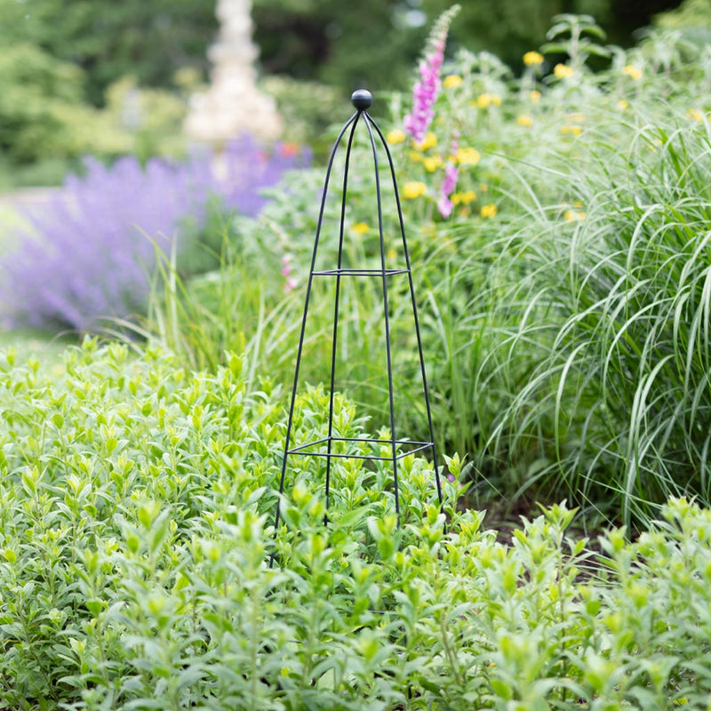 King Contemporary Black Metal Garden Obelisk