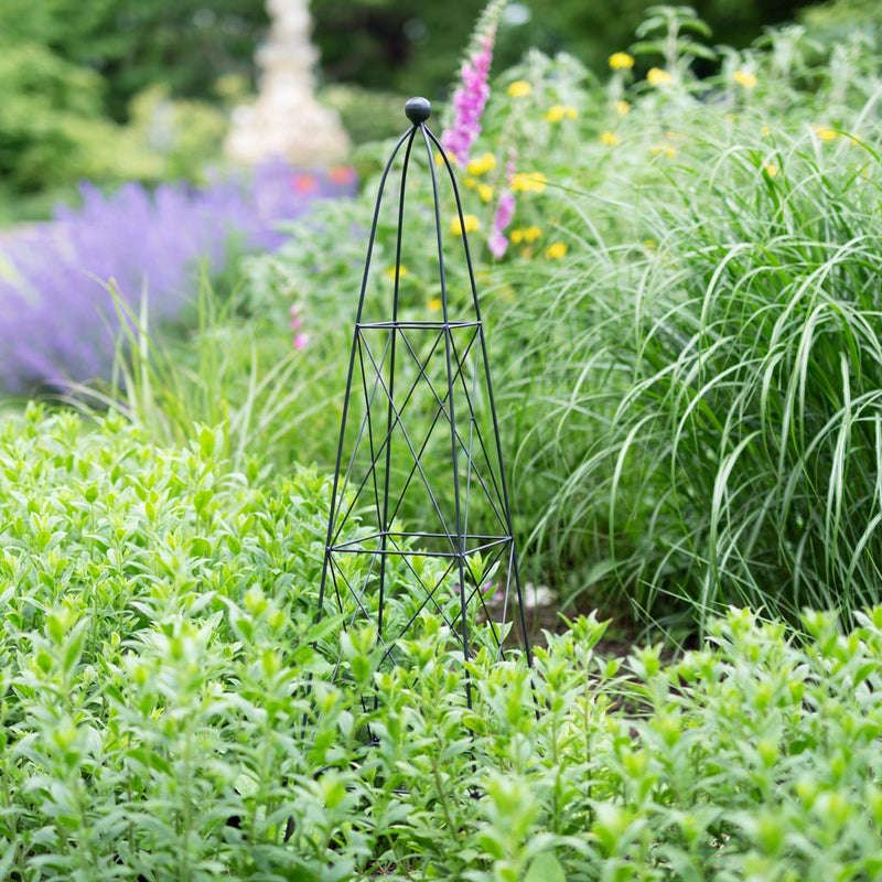 King Ultra Black Metal Garden Obelisk