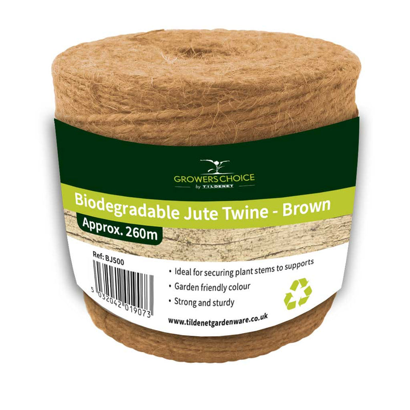 Biodegradable Brown Jute Twine (260m/spool)