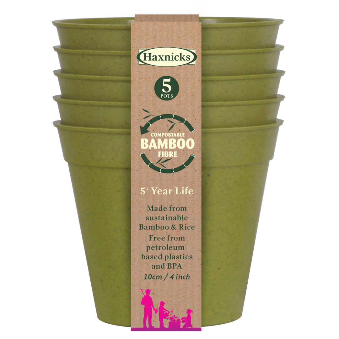 bamboo pots sage green compostable packshot