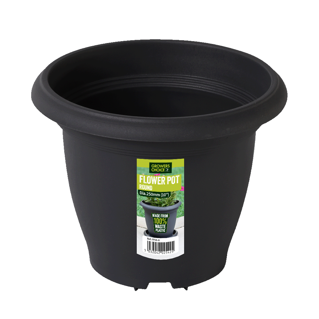Flower Pot Anthracite 250 x 202mm