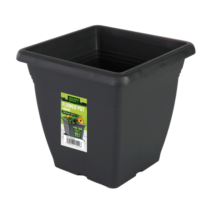 Square Pot Anthracite 210 x 197mm