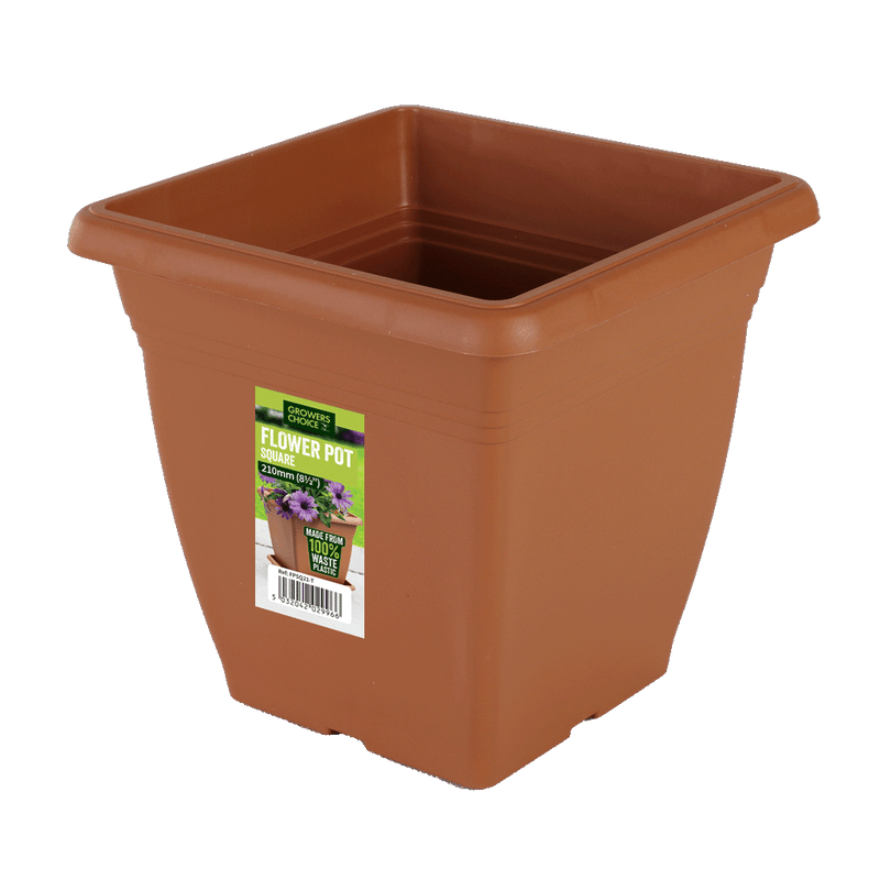 Square Pot Terracotta 210 x 197mm