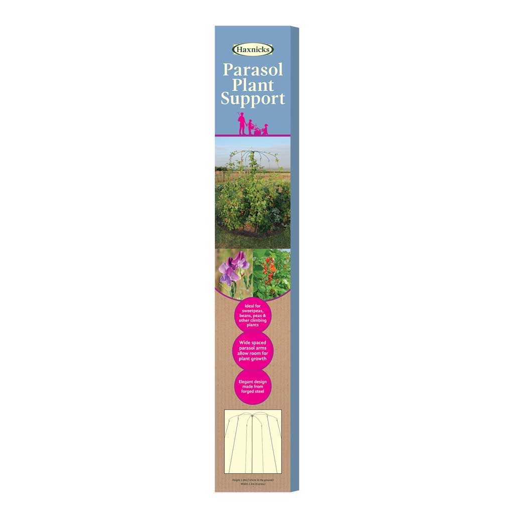 Haxnicks Parasol Plant Support packaging on a white background