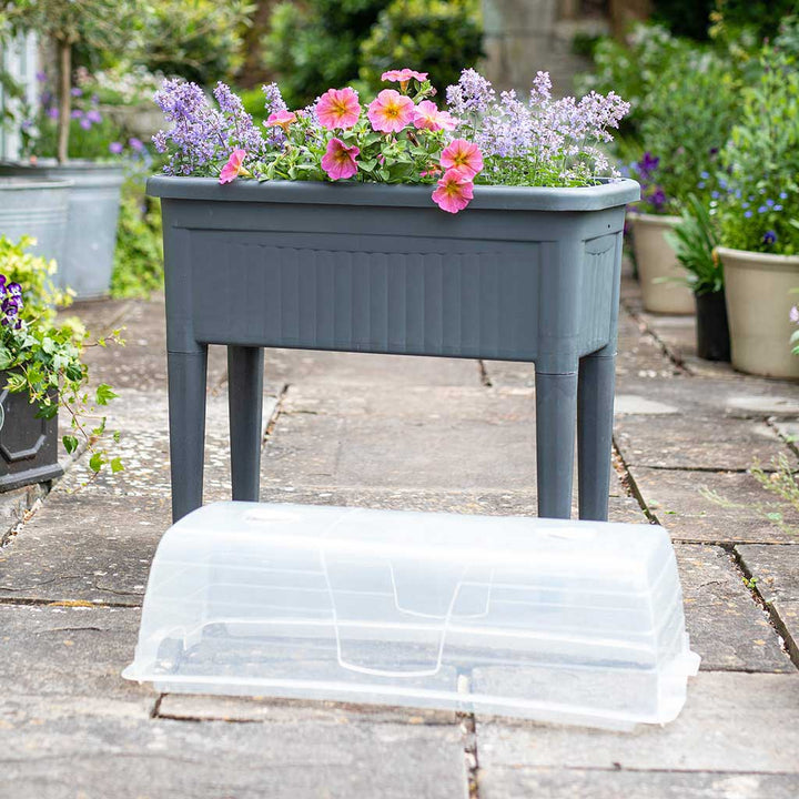 Garden Raised Planter with Detachable Legs & Lid Anthracite
