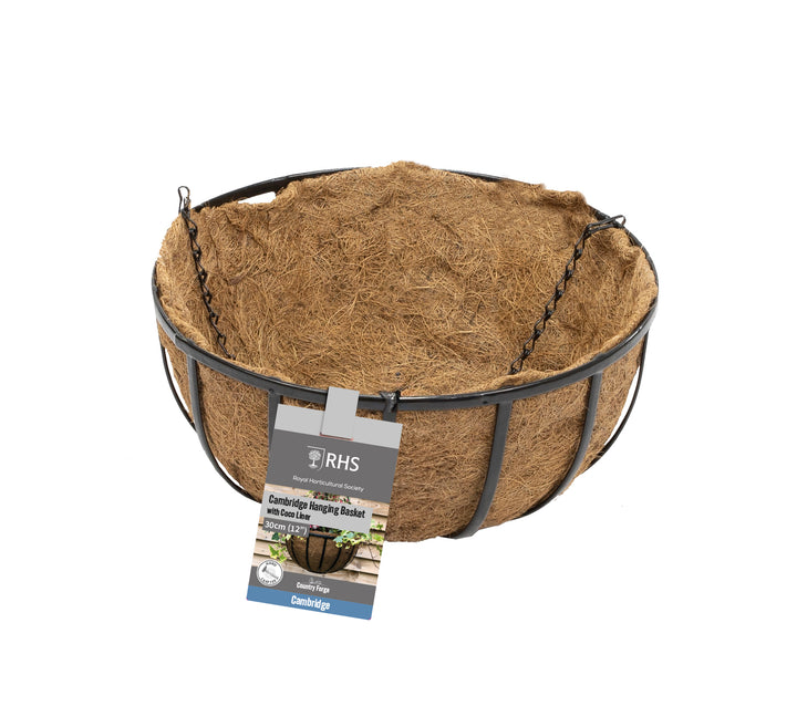 Cambridge Premium Hanging Basket with Coco Liner 12" 30cm