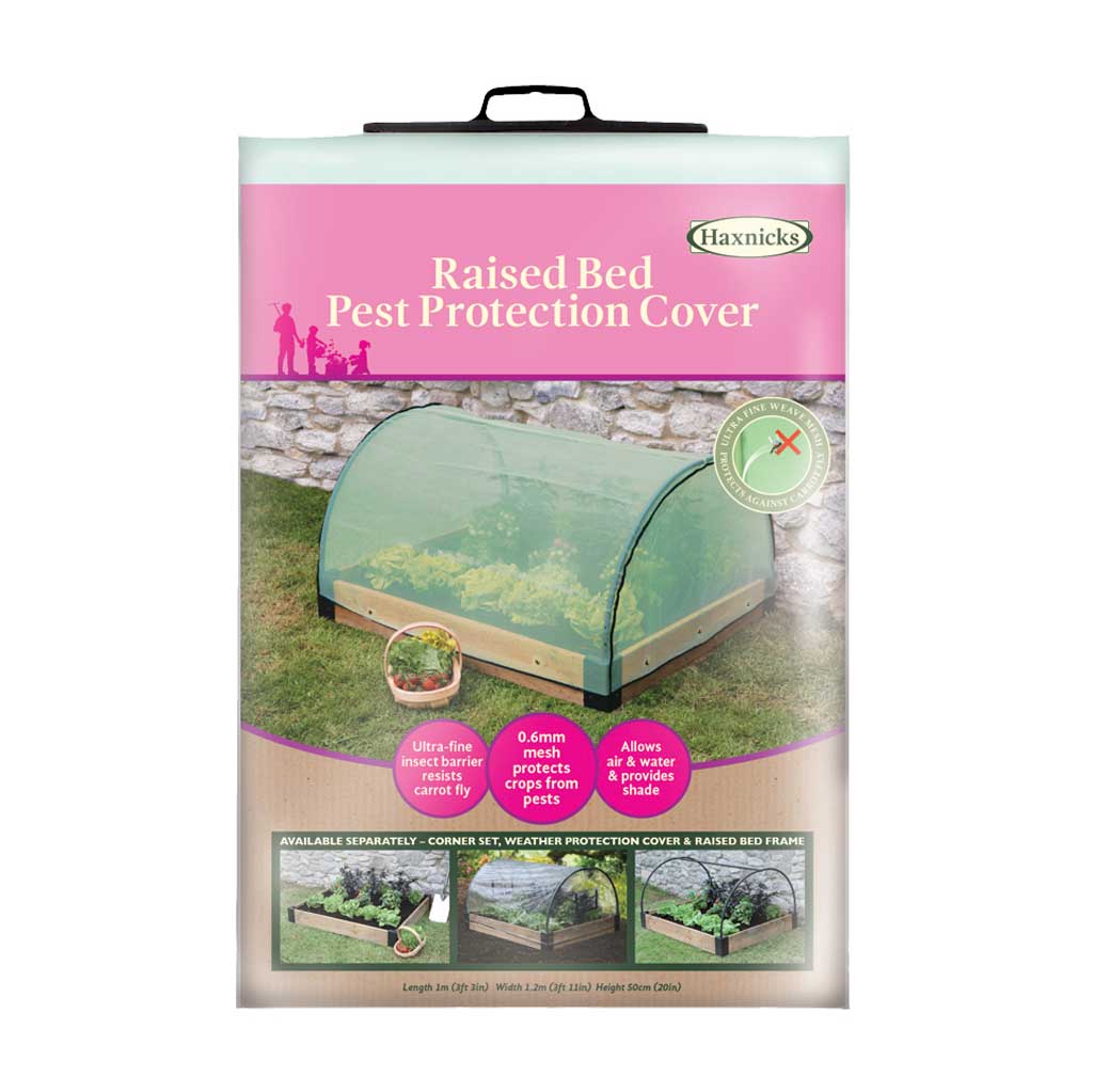 Haxnicks Raised Bed Pest Protection Cover packaging on a white background