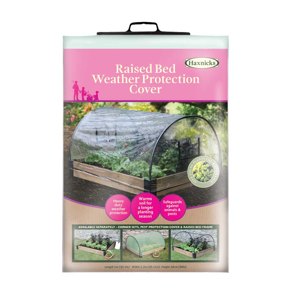 Haxnicks Raised Bed Weather Protection Cover packaging on a white background