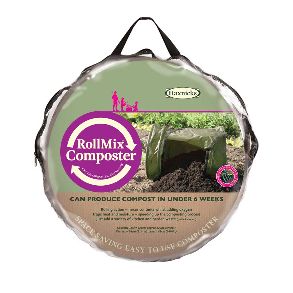 Haxnicks RollMix Composter packaging on a white background