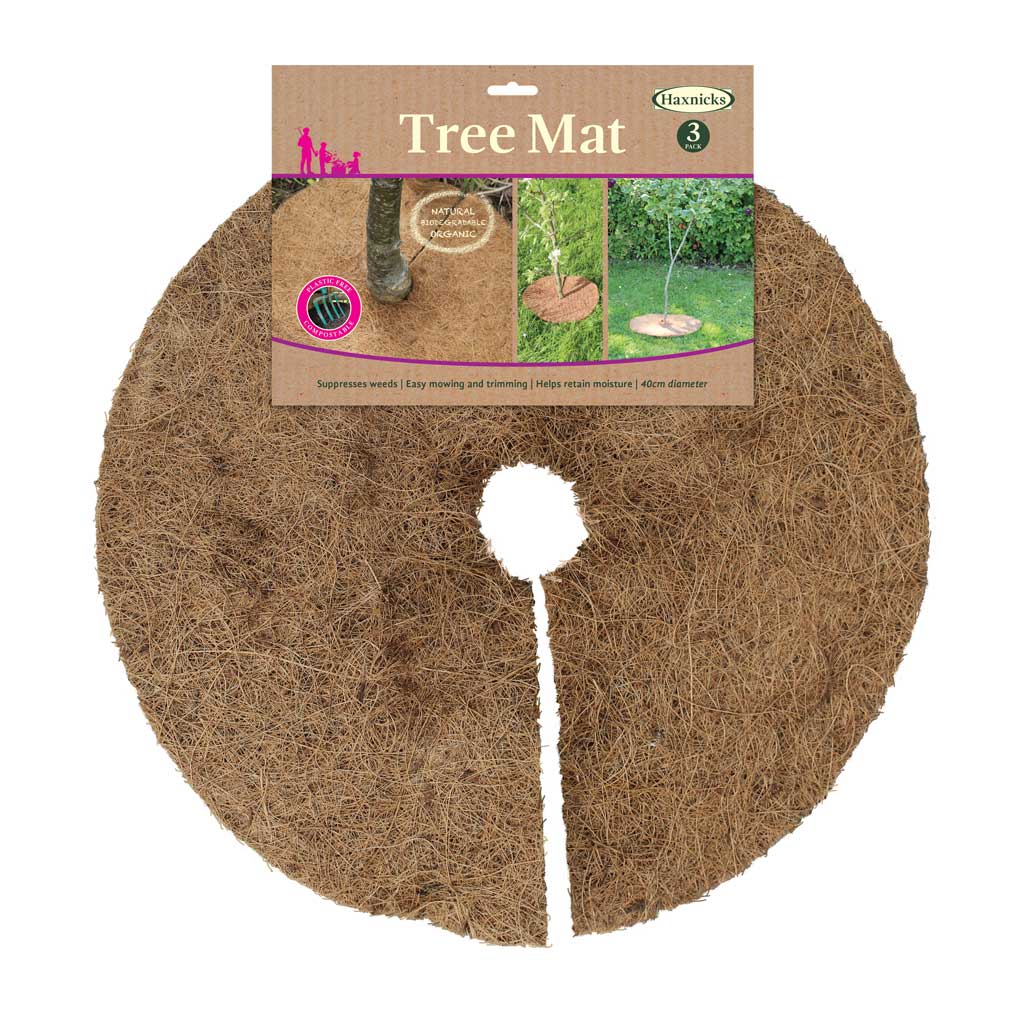 Tree mat with haxnicks brand packaging on a white background