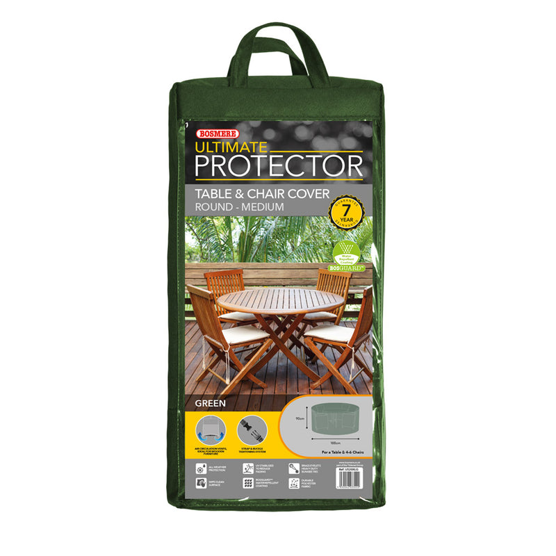 Ultimate Protector Circular Patio Set Cover - 4/6 Seat H90cm Green