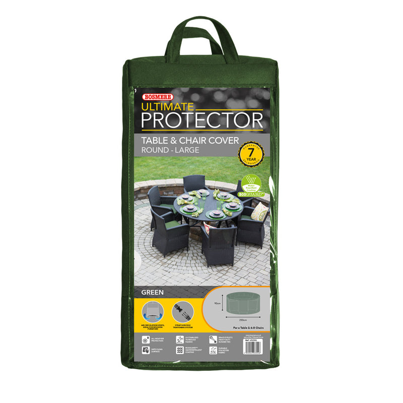 Ultimate Protector Circular Patio Set Cover - 6/8 Seat Green