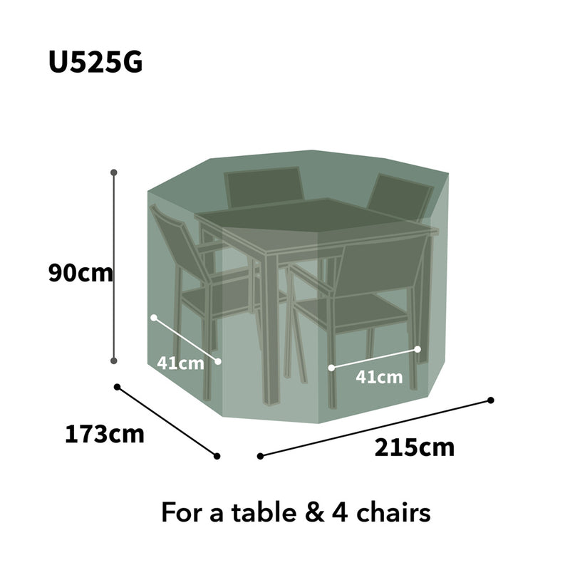 Ultimate Protector Rectangular Patio Set Cover - 4 Seat Green