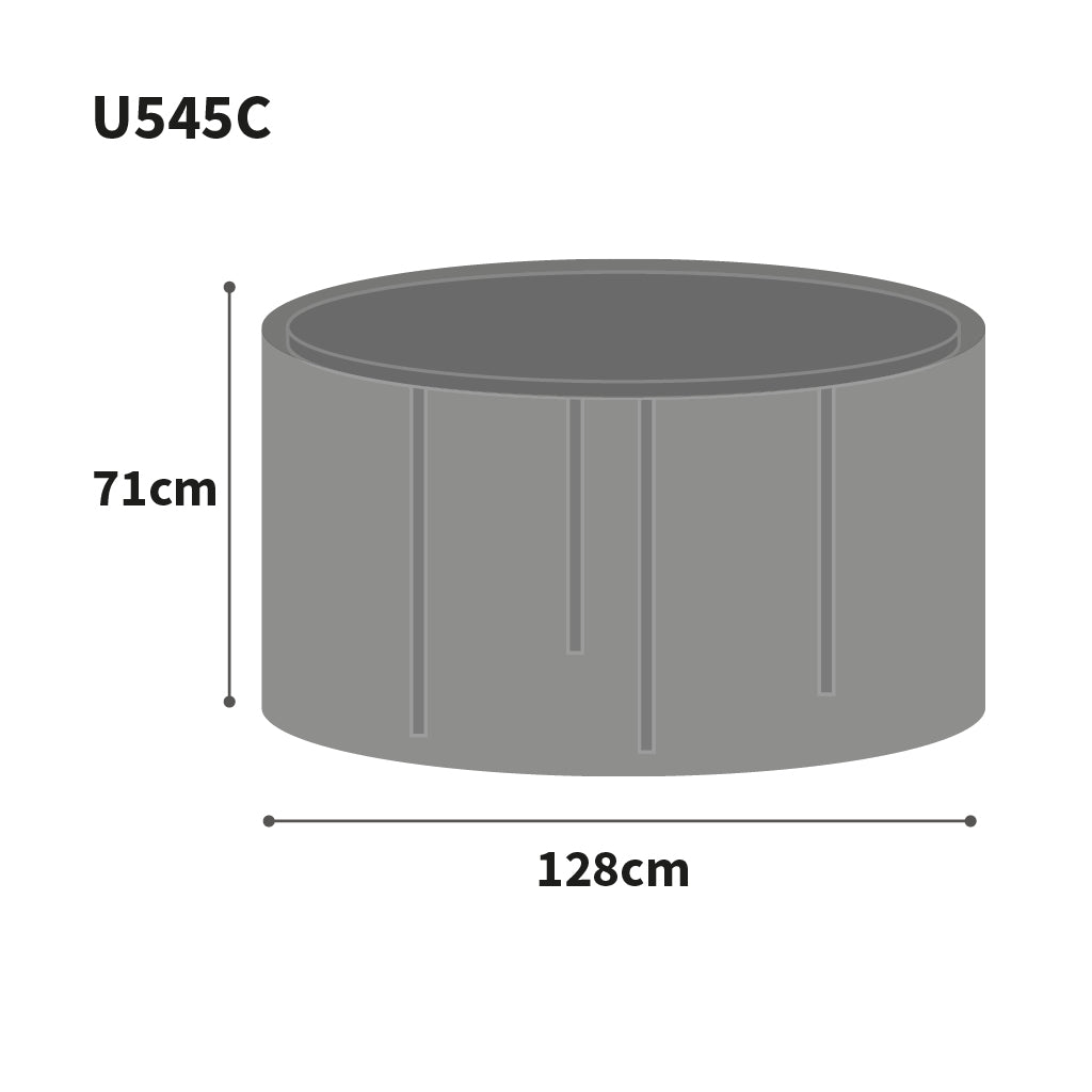 Ultimate Protector Circular Table Cover - 4/6 Seat Charcoal