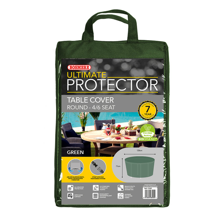Ultimate Protector Circular Table Cover - 4/6 Seat Green