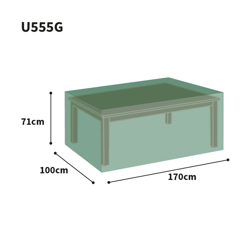 Ultimate Protector Rectangular Table Cover - 6 Seat Green