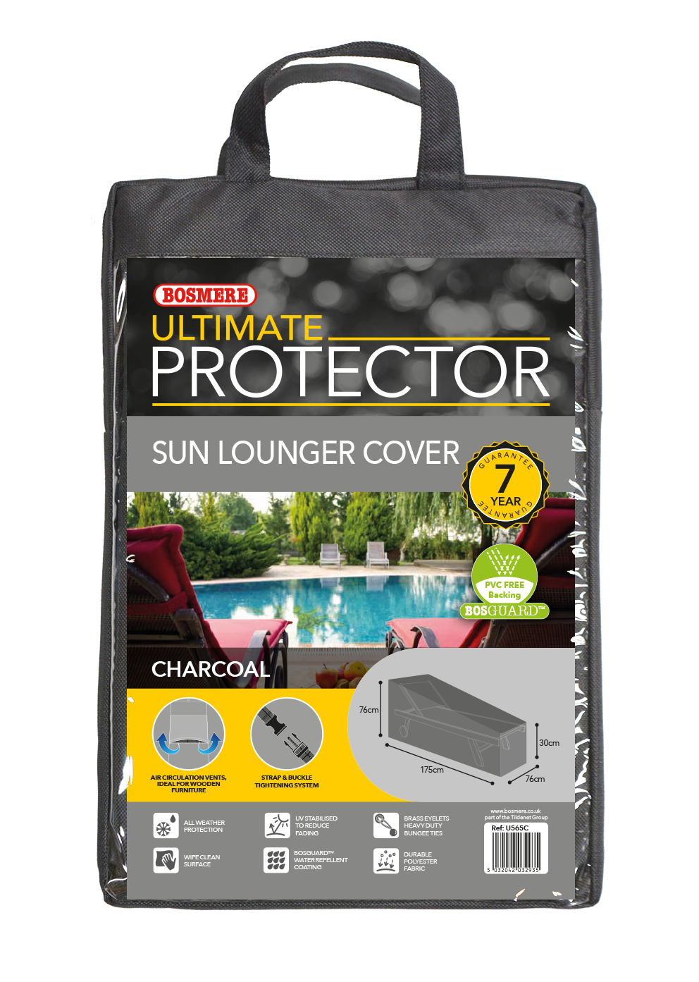 Ultimate Protector Sun Lounger Cover Charcoal