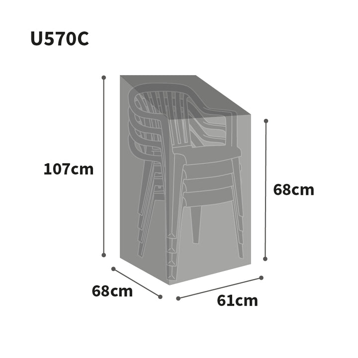 Ultimate Protector Stacking/Reclining Chair Cover Charcoal