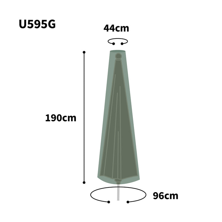 Ultimate Protector Medium Parasol Cover + Zip Green