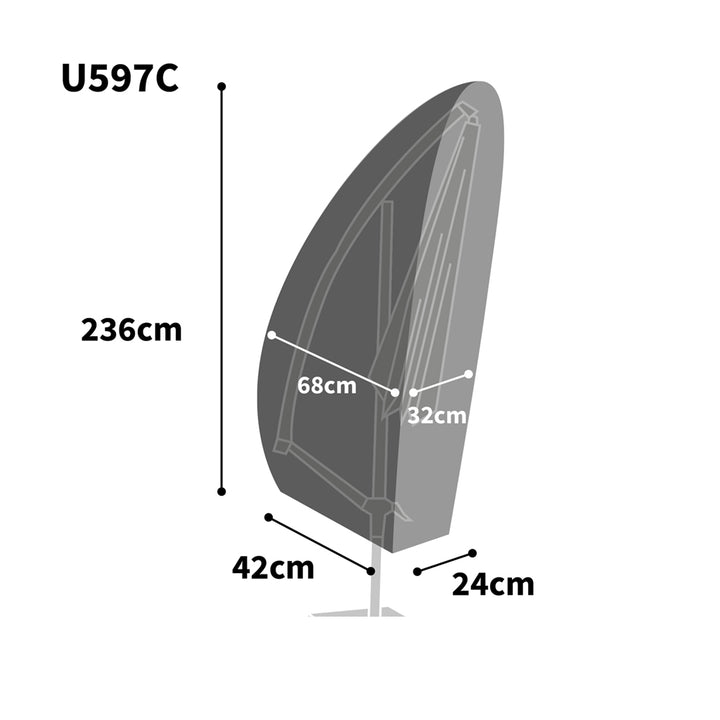 Ultimate Protector Cantilever Parasol Cover Charcoal