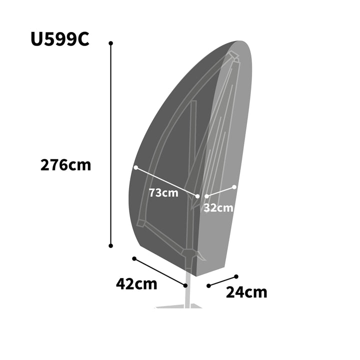 Ultimate Protector Cantilever Parasol Cover Large Charcoal