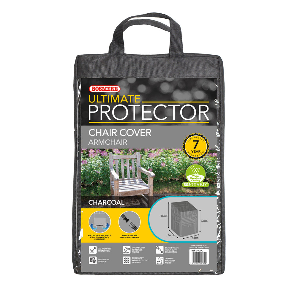 Ultimate Protector Armchair Cover - Single Seat Charcoal