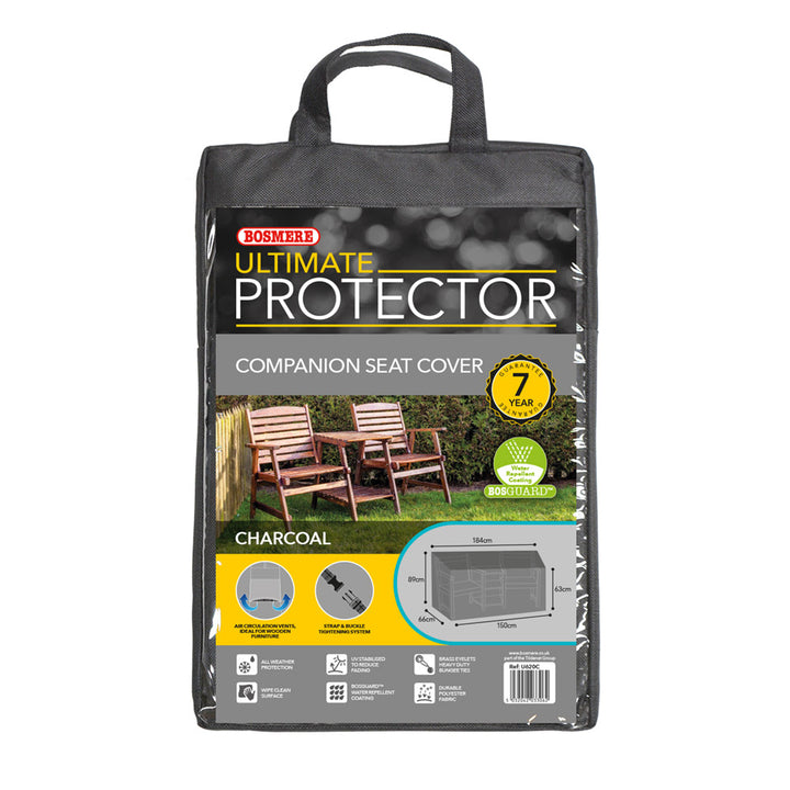 Ultimate Protector Conversation Seat Cover Charcoal