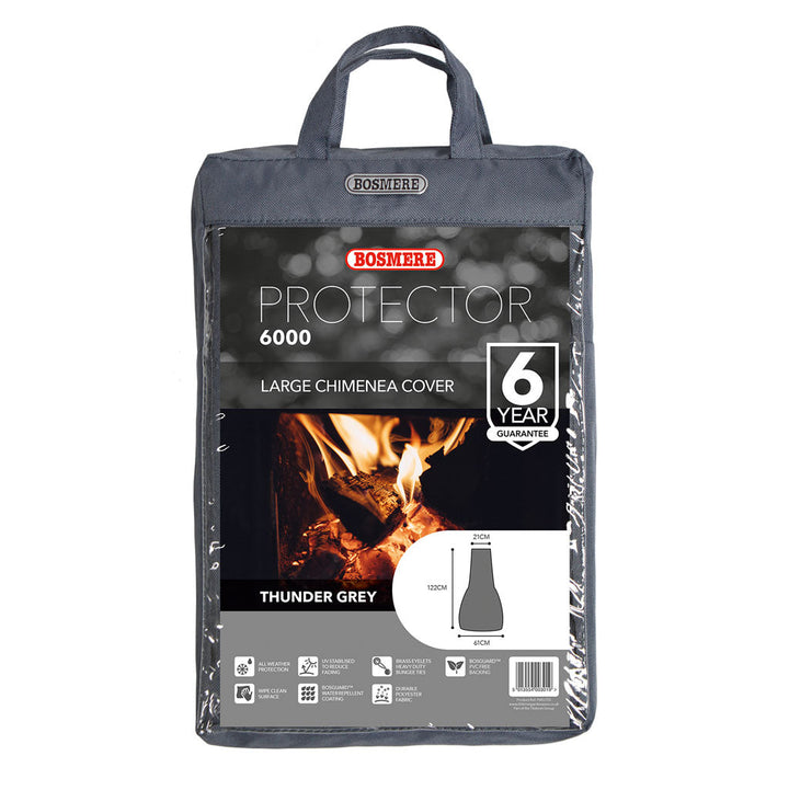 Protector 6000 Large Chimenea Cover - Thunder Grey