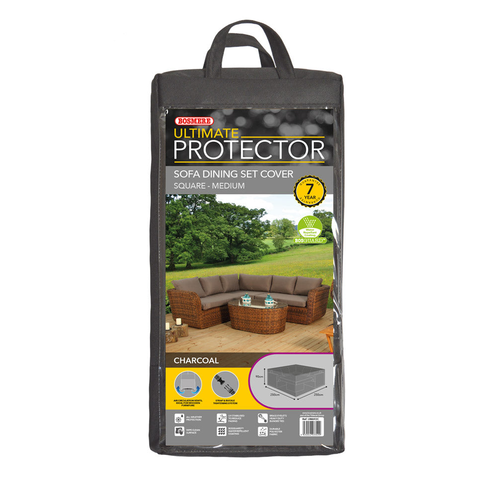 Ultimate Protector Modular Corner Sofa & Dining Set Cover 2.5m X 2.5mx 0.9m Charcoal