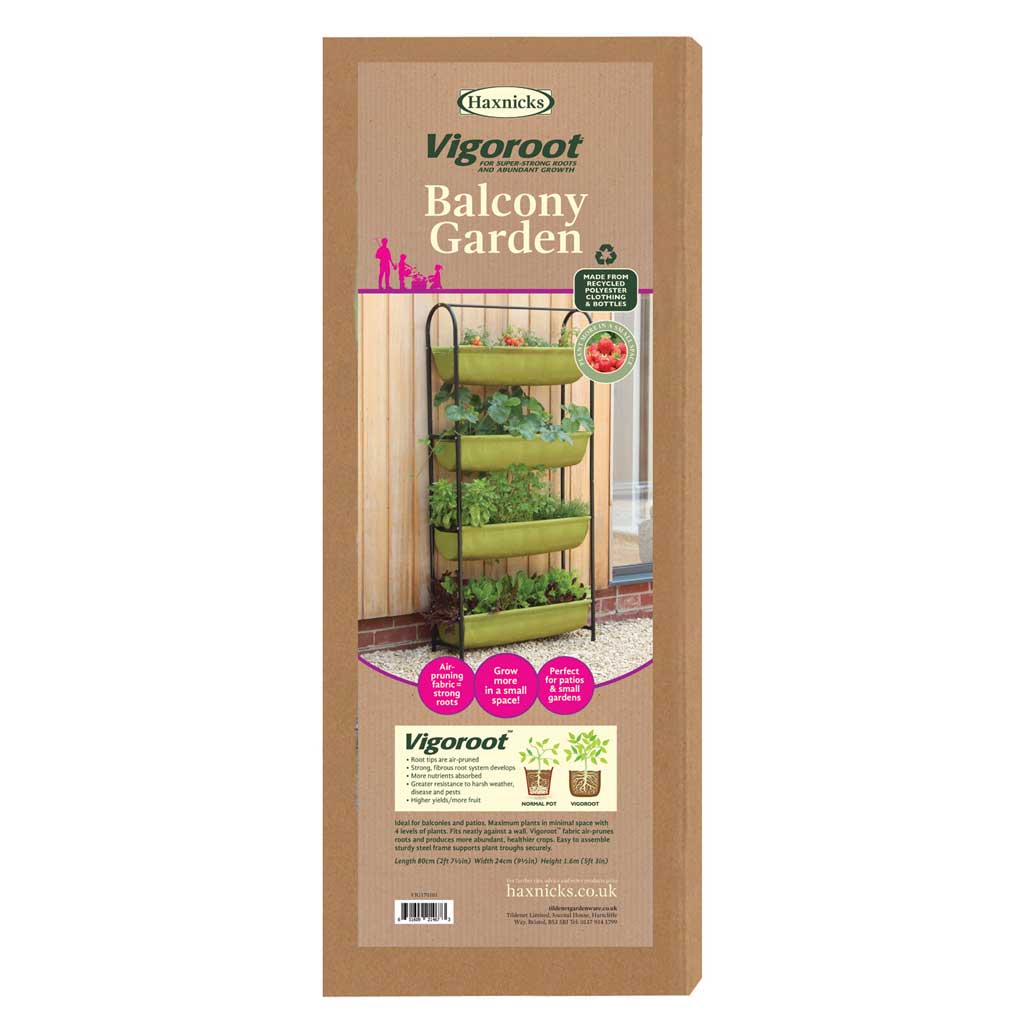 Haxnicks Vigoroot Balcony Garden packaging on a white background